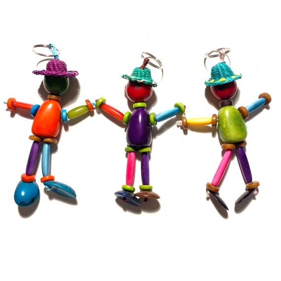 Colored Tagua Keychain
