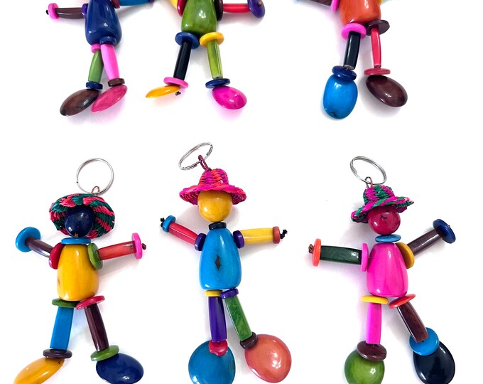 Colored Tagua Keychain, Tagua Accessories, Colorful Accessories