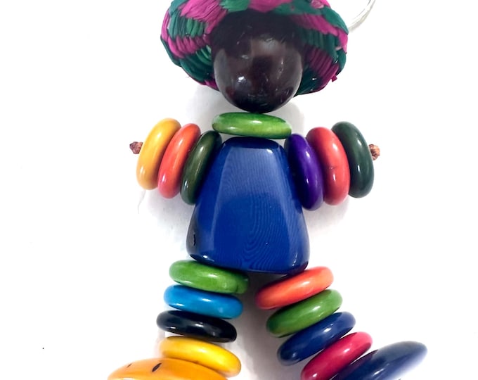 Colored Tagua Keychain, Tagua Accessories, Little Man