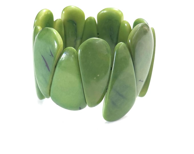 Tagua Nut Bracelet/  Green Bracelet / Ecofriendly / Ecofashion