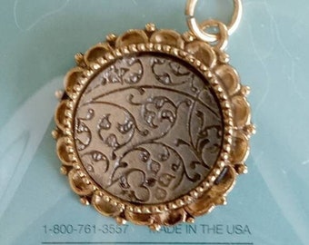 ORNATE Round Pendant Bezel Embroidery Kit for Jewelry-Choose Size Medium or Small