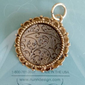 ORNATE Round Pendant Bezel Embroidery Kit for Jewelry-Choose Size Medium or Small  NUNN DESIGN