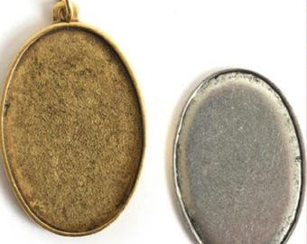 OVAL Bezel Embroidery Kit for Pendant or Ornament - Nunn Design