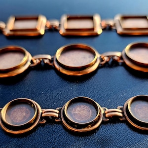 Deep Bezel Link Bracelets - Your choice of 3 Styles - Nunn Design