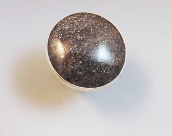 Black Sunstone Ring- Sterling Silver Ring