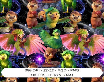 Archivo sin fisuras de personajes de películas / Diseño sin fisuras intercambiado (Descarga digital)