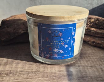 One Thousand Wishes, Amber Peony and Starfruit Scented Candle, Various Sizes