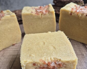 Handmade Pink Himalayan Salt Soap, French Pink Clay Detox Bar