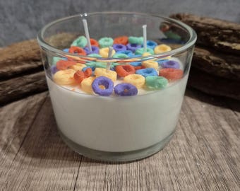 Świeca sojowa Fruity Cereal • Świeca deserowa o zapachu Fruit Loops • Różne rozmiary