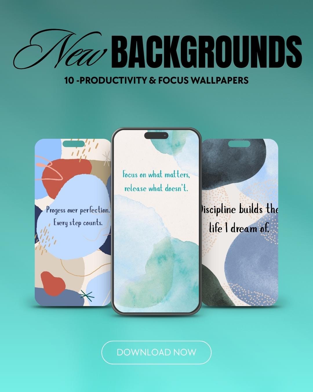 Motivational Phone Wallpaper Backgrounds: Productivity & Focus (digital ...