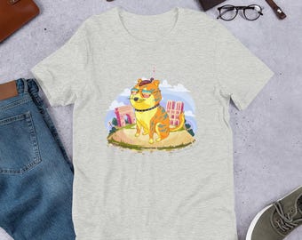 Grappig Crazy Dog-T-shirt 684 | Uniseks Bella Canvas 3001