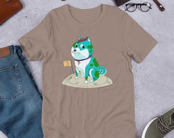Grappig Crazy Dog-T-shirt 975 | Uniseks Bella Canvas 3001