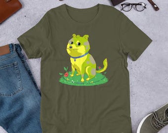 Grappig Crazy Dog-T-shirt 352 | Uniseks Bella Canvas 3001