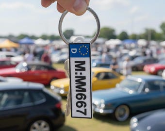 Personalized license plate keychain – Perfect gift for car lovers!