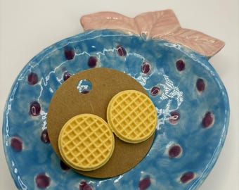 Miniature Waffle Earrings