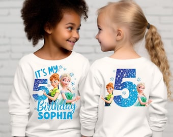 Personalized Frozen Birthday Shirt, Elsa Princess Tee