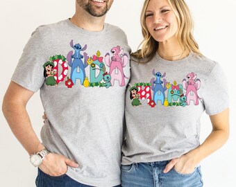 Personalized Stitch Family Trip Shirt, Custom Disney Birthday Tee,