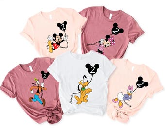 Personalized Mickey & Friends Birthday Shirt: Disneyland Family Trip Tee
