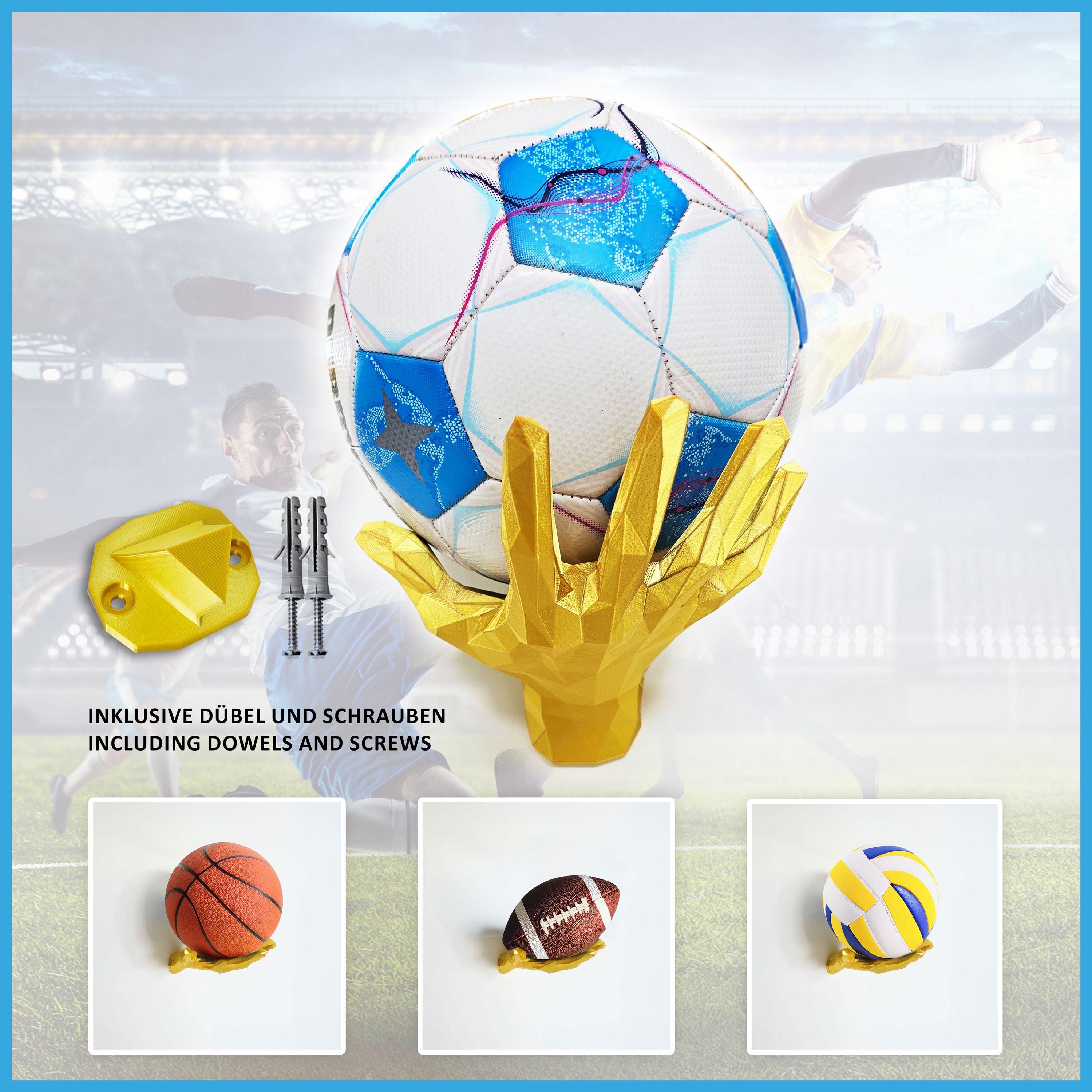 2 Stück Sportball-Halter Aus Metall – Wandmontiert, Weiß, Für Basketball, Fußball & Mehr (20x15,5x6,5 Cm)
