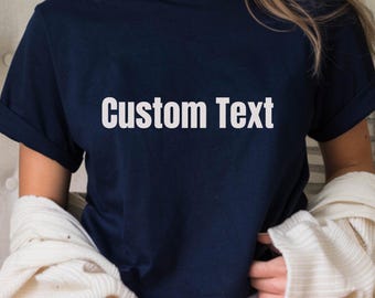 Custom Text Comfort Colors T-Shirt: Personalized Vintage Tee