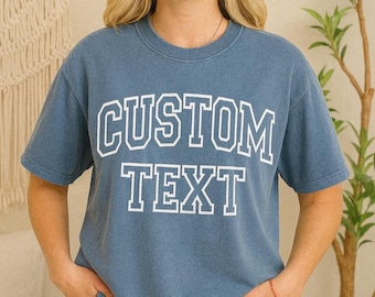 Benutzerdefinierte Komfort Farben T-Shirt: Personalisiertes Foto oder Text T-Shirt