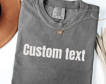 Custom Comfort Colors T-Shirt: Personalized Vintage Washed Tee