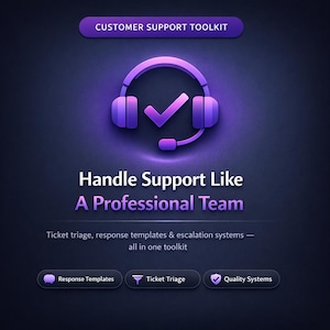 Customer Support AI Toolkit | Help Desk System, Response Templates (Instant Download)
