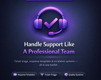 Customer Support AI Toolkit | Help Desk System, Response Templates (Instant Download)