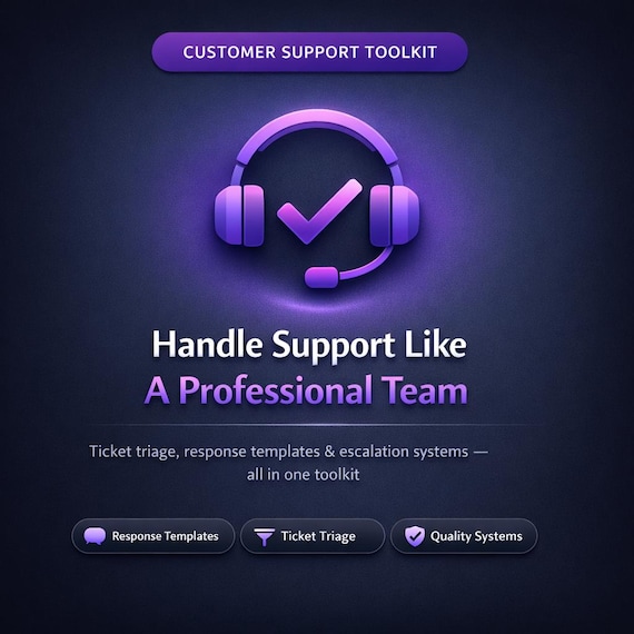 Customer Support AI Toolkit | Help Desk System, Response Templates (Instant Download)