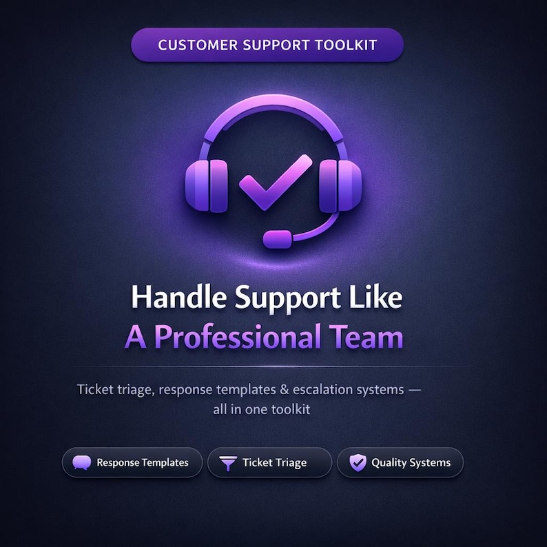 Customer Support AI Toolkit | Help Desk System, Response Templates (Instant Download) image 1