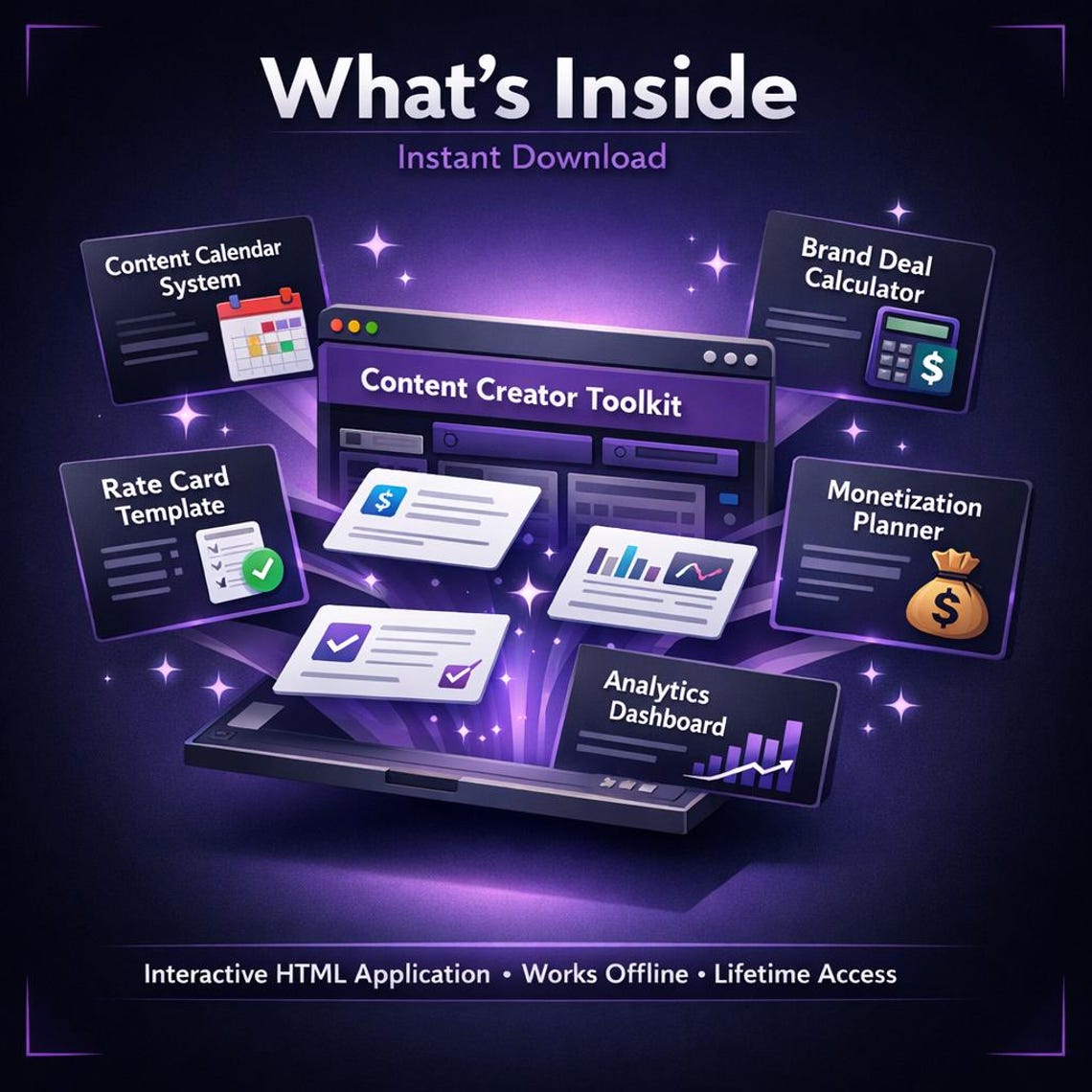 Content Creator Business AI Toolkit | Video Planning + Monetization ...