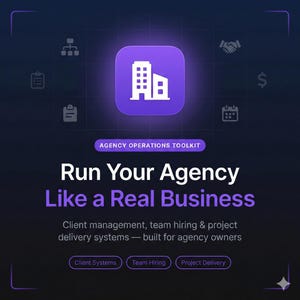 Agency Operations Toolkit | AI Powered Client, Hiring & Project Systems (Instant Download)