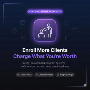 Coaching Business Toolkit | Kundengewinnung + Preisgestaltung + Sitzungsplanung | KI-gestützt | Sofort-Download