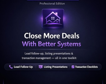 Real Estate Agent Business AI Toolkit | Lead Follow-Up + Listing Management + Transaction Tracker | Instant Download
