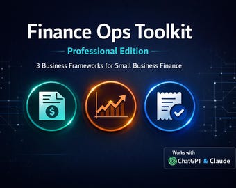Finance Operations AI Toolkit | Small Business CFO, AP, Expense (Digital Download)