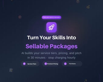 Freelance Service Packager | Pricing Strategy + Service Tiers + Client Proposals | Stop Charging Hourly | Instant Download