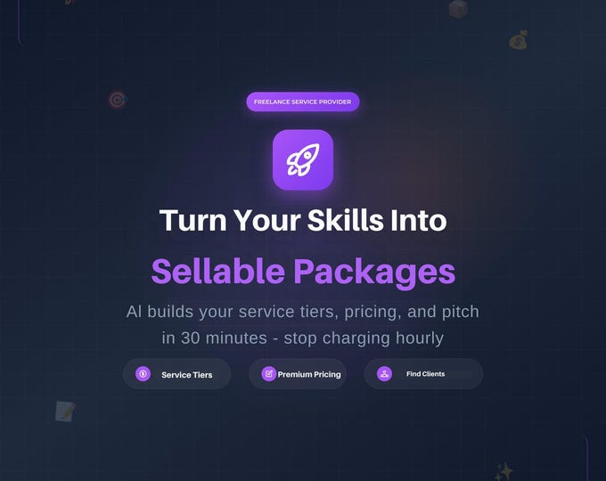 Featured listing image: Freelance Service Packager | AI Tool to Price & Sell Your Skills | Create Service Packages | Instant Access