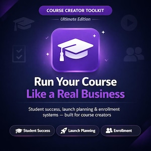 Course Creator Business AI Toolkit | Student Success + Launch Planning + Enrollment Systems | Instant Download image 1