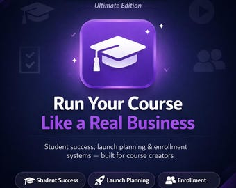 Course Creator Business AI Toolkit | Student Success + Launch Planning + Enrollment Systems | Instant Download