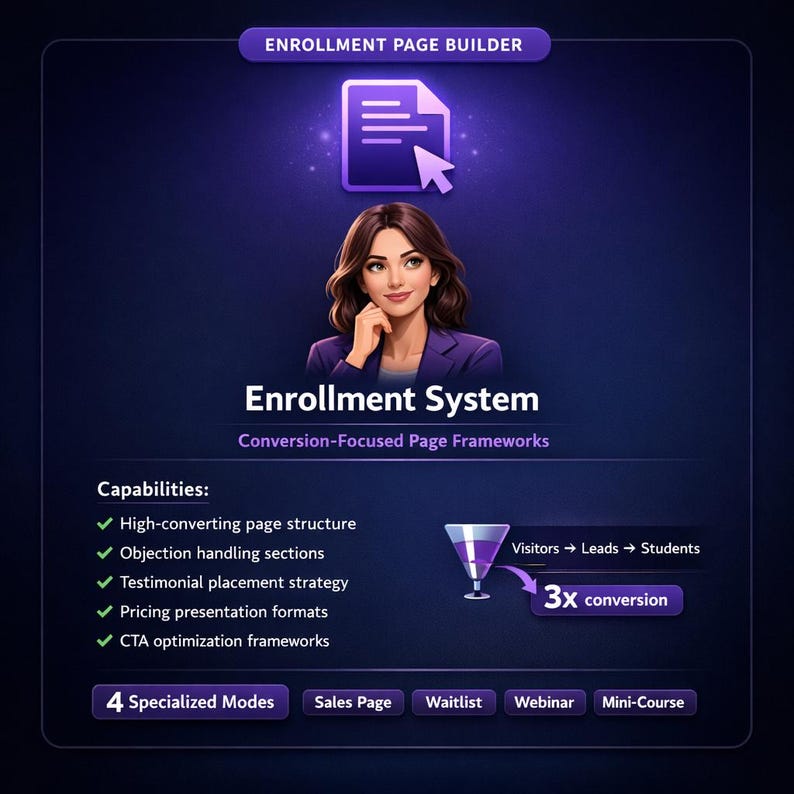 Course Creator Business AI Toolkit | Student Success + Launch Planning + Enrollment Systems | Instant Download image 7