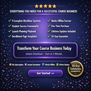 Course Creator Business AI Toolkit | Student Success + Launch Planning + Enrollment Systems | Instant Download image 10