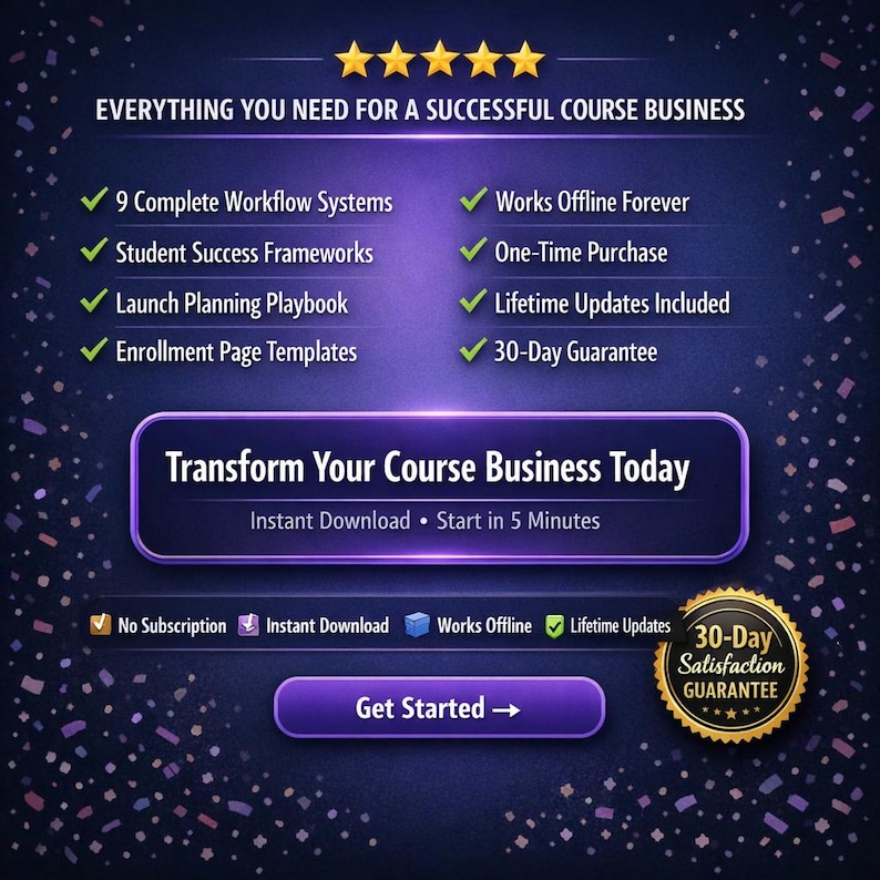 Course Creator Business AI Toolkit | Student Success + Launch Planning + Enrollment Systems | Instant Download image 10