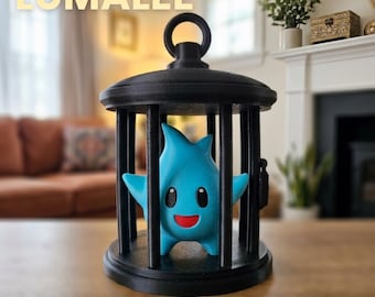 Lumalee in kooi | Mario Galaxy-verzamelobject | 3D-geprint fantasiedisplay | Gamerkamerdecoratie