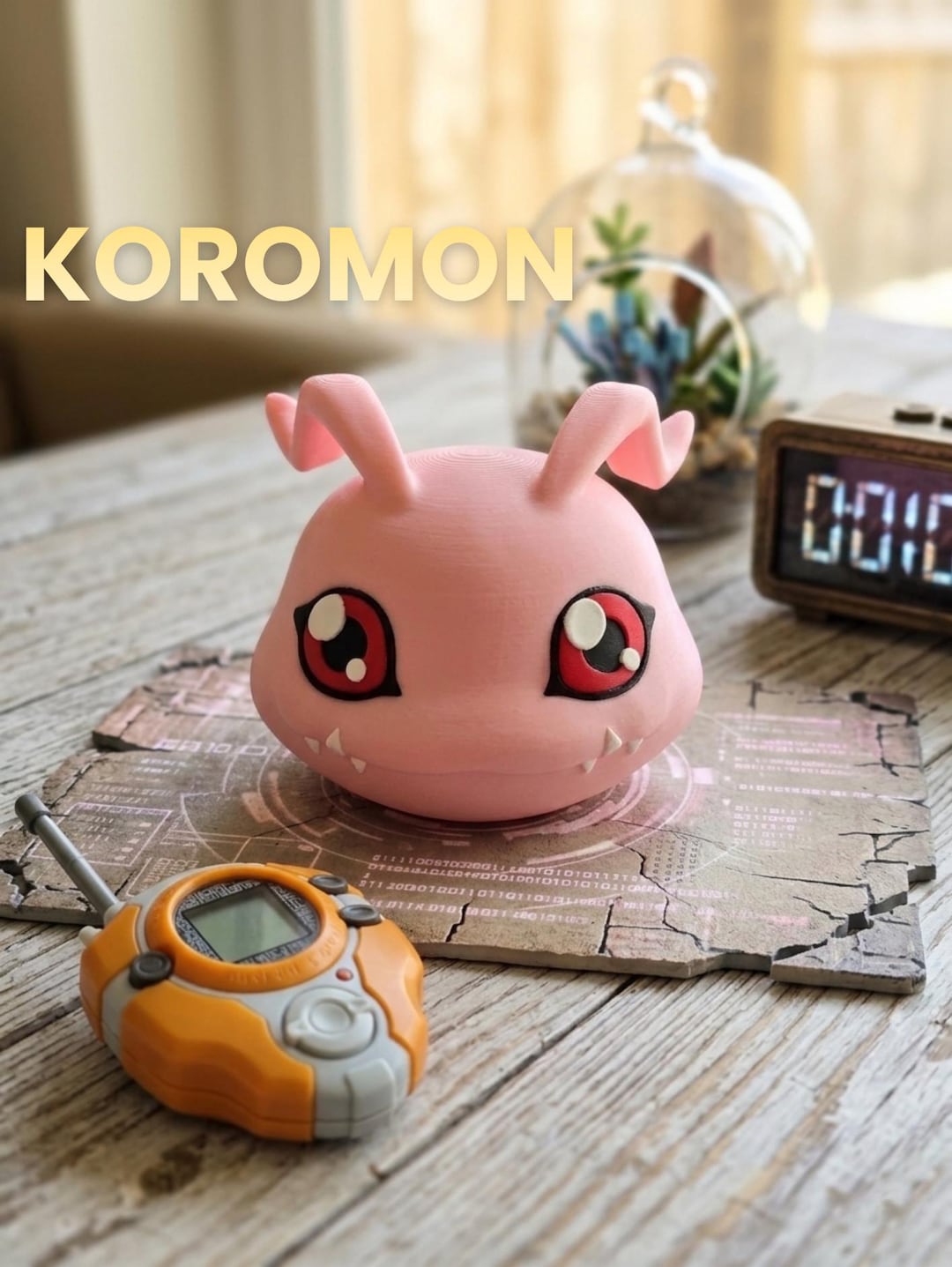 Koromon Figure | Digimon Collectible | 3D Printed Anime Style Display ...