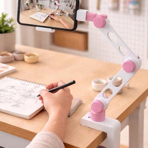 extendable phone holder tripod for video content creator