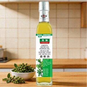 Youjia Green Sichuan Pepper Oil, Authentic Ma La Finishing Oil (210ml)