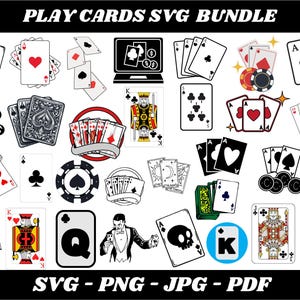 Playing Cards SVG Files | Poker Vector Clip Art (pdf, jpg, png)