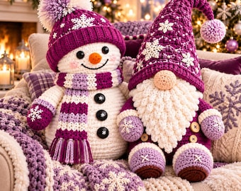 Crochet Snowman & Gnome Amigurumi Bundle (PDF Pattern)