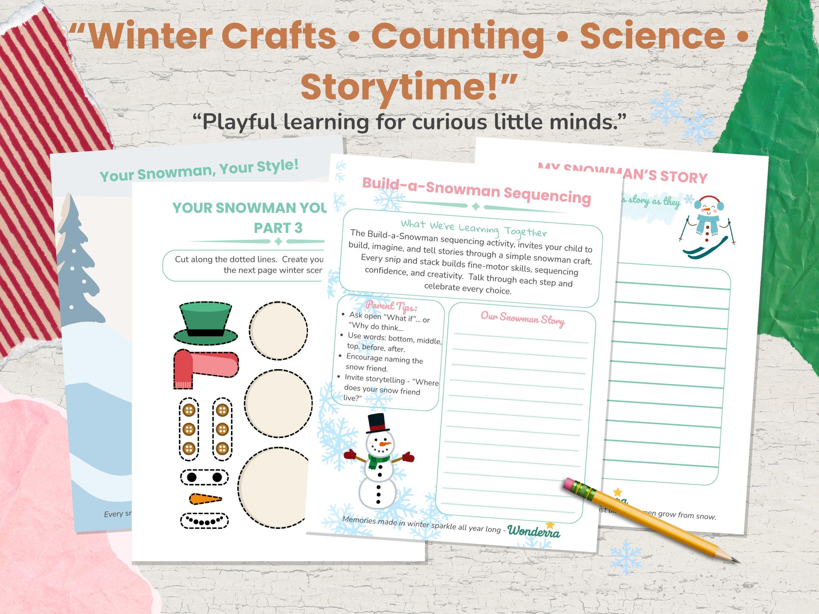 Winter Learning Pack Printable Winter Learning Pack | Preschool & Homeschool Activities - Etsy