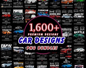 1600+ Car Designs PNG Bundle: T-Shirt Prints, Automotive Vector Art (Digital Download)